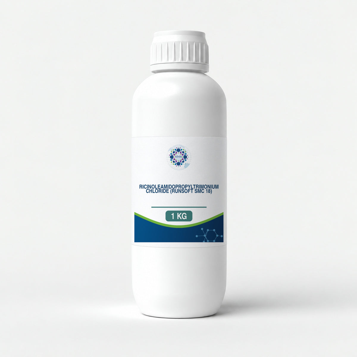 KMA Ricinoleamidopropyltrimonium Chloride (Runsoft SMC 18), 1 kg, slender smooth opaque bottle with white cap