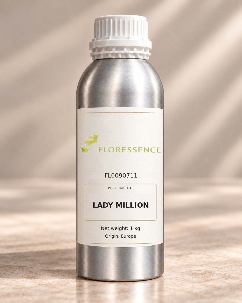 Floressence LADY MILLION, FL0090711, 1 kg, aluminum fragrance-oil bottle