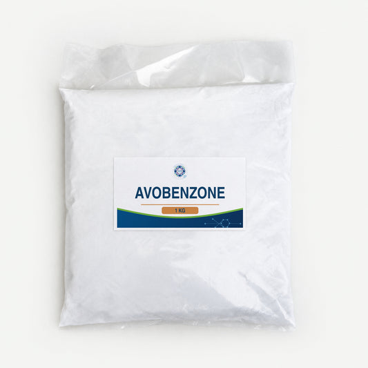KMA Avobenzone, 1 kg, flat sealed clear powder bag