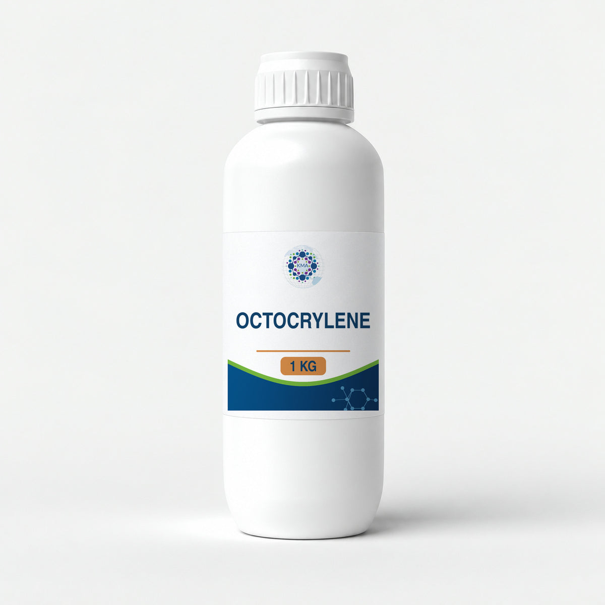 KMA Octocrylene, 1 kg, slender smooth opaque bottle with white cap