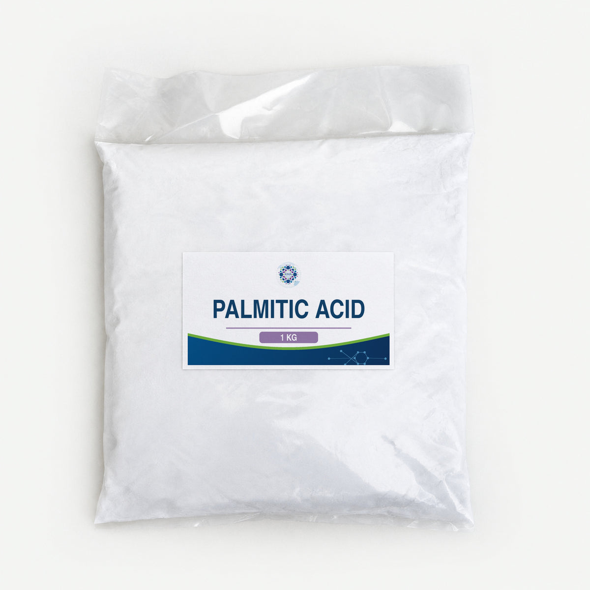 KMA Palmitic Acid, 1 kg, flat sealed clear powder bag