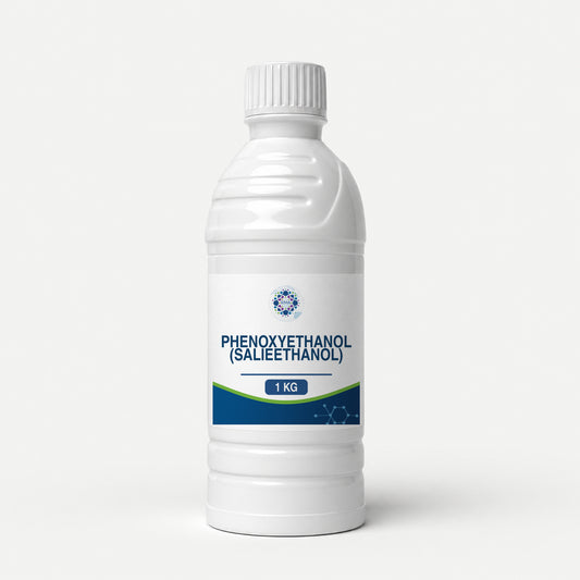 KMA Phenoxyethanol (Salieethanol), 1 kg, slender opaque ribbed-shoulder bottle with white cap