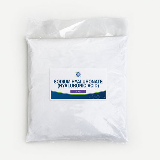 KMA Sodium Hyaluronate (Hyaluronic Acid), 1 kg, flat sealed clear powder bag