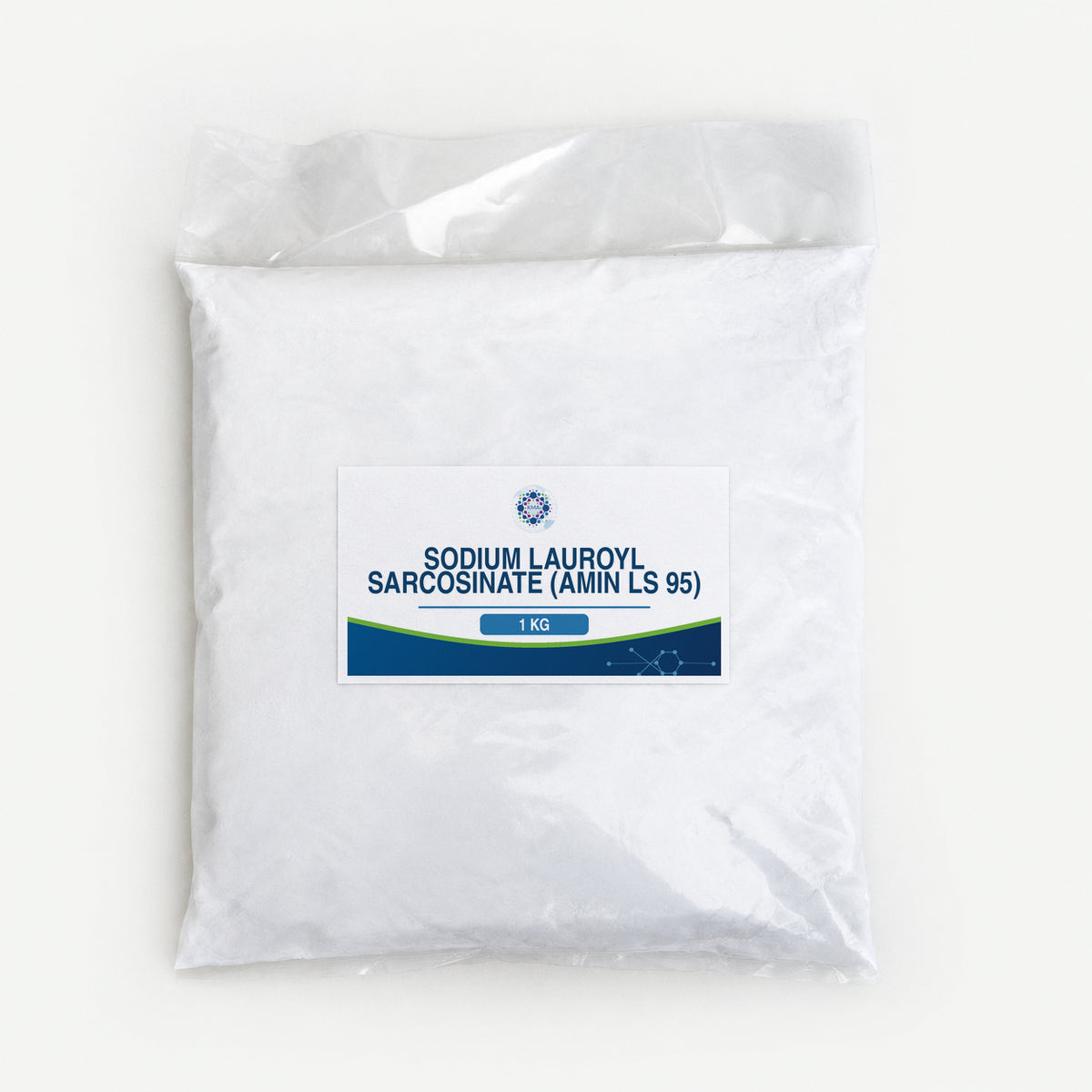 KMA Sodium Lauroyl Sarcosinate (Amin LS 95), 1 kg, flat sealed clear powder bag