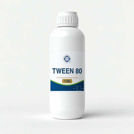 KMA Tween 80, 1 kg, slender smooth opaque bottle with white cap