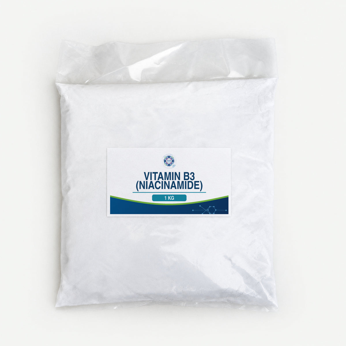 KMA Vitamin B3 (Niacinamide), 1 kg, flat sealed clear powder bag